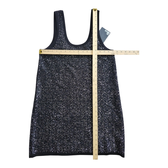 The Kooples NWT Black and Silver Sequin Knit Short Tank Dress EU 3 - Picture 8 of 12